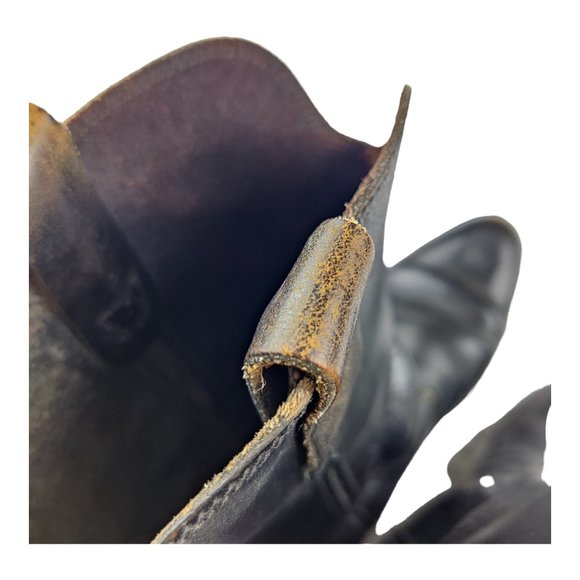 Biltrite Black Leather Boots Western Cowboy Slip-on Caws Paw main image 13